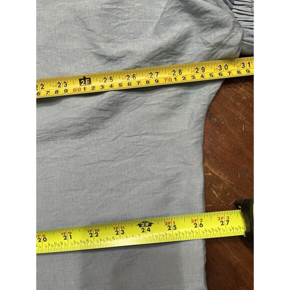 Entro Blue W/ Leopard Trim Blue Dolman Sleeve Boho Office Siren Large Lagenlook - Picture 10 of 15